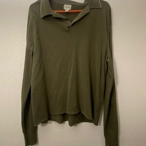 Cotton silk Kint for J.Crew Olive Green sweater